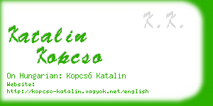katalin kopcso business card